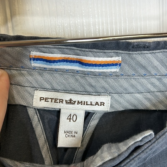 Peter Millar Linen & Silk Blend Short Men's 40 Gray Golf Shorts - Picture 5 of 6